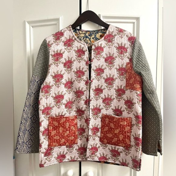 Zara Reversible Quilted Patterned Jacket Size XS - Picture 4 of 12